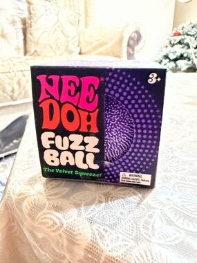 NEEDOH Fuzz Ball Velvet Squeeze Fidget Toy - Purple